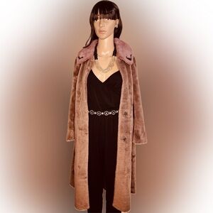 ✨ Rare Vintage Boutique Shearling Lamb Fur Coat w/ Mink Collar – NWT ✨